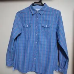 Elle Sport M 青ストライプ長袖シャツ