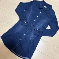 デニムシャツワンピ