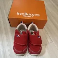 Hot Biscuits 13.5センチ赤 ベビーシューズ
