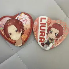 いれいす　りうら　ハート型缶バッチ