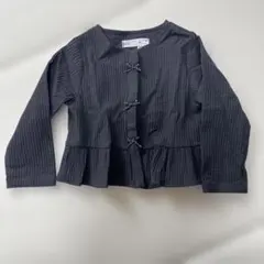 ZARA baby リボン付き ピンタック ブラウス トップス 98