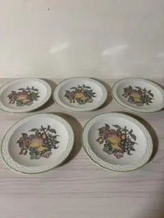 昭和レトロ　果物デザインの皿5枚セット