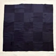 ダークブルー 紺　チェック柄 ポリエステル 生地 ハギレ 60×60 4枚セット