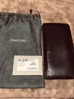 TOM FORD トムフォード メンズ長財布 グレインレザー ブラック イタリアのサムネイル