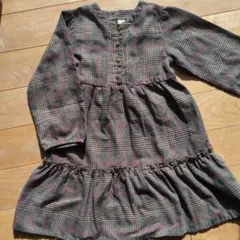 チェック柄 長袖ワンピース 120cm