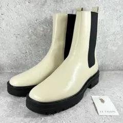 【極美品】LE TALON サイドゴアブーツ クリーム色 白 LL