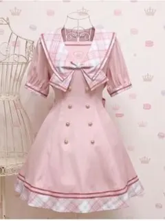 Amavel Candy Ribbon セーラーワンピース ピンク Amavel Candy Ribbon セーラーワンピース ピンク - メルカリ