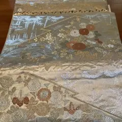 箱なし】袋帯 金糸 扇面 桜 松 華文 フォーマル - メルカリ