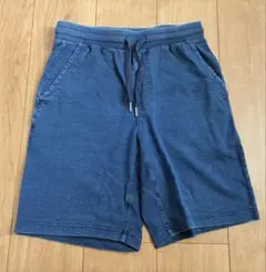 ダークブルー ショートパンツ ウエストゴム