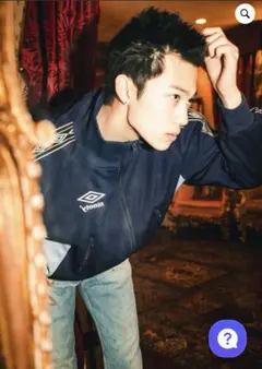 9090 UMBRO コラボ ダイヤモンド ロゴ トラックジャケット ネイビーM