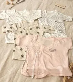 【お得】肌着セット 60cm ロンパース＆コンビ肌着 綿100% 5枚