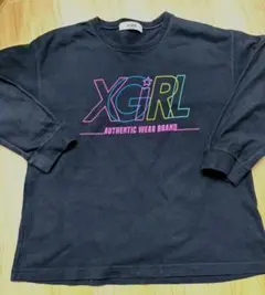 【週末セール!!】X-girlstages 黒長袖カットソー 130㌢のサムネイル
