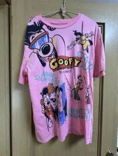 Disney Goofy グラフィックTシャツ ピンク グーフィー マックスのサムネイル