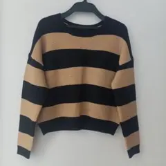 クリアインプレッション ストライプニットセーター