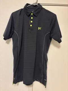 UNDER ARMOUR ポロシャツ ブラック ネオンイエロー Mのサムネイル