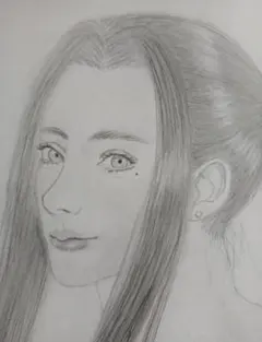 女性の鉛筆画 美人画 フィオナちゃん A4サイズ