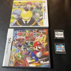 暗殺教室 & マリオパーティ、マリオカート、太鼓の達人DS 4本セット