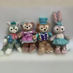 ダッフィーフレンズぬいぐるみバッジ　ステップ・トゥ・シャイン限定品　4体セット