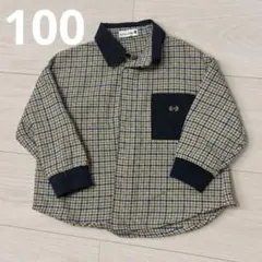 ブランシェス チェック柄 長袖シャツ 100cm キッズ 男の子