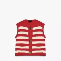 ZARA ストライプニットベストトップス