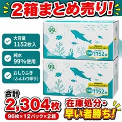 【在庫処分・早い者勝ち】Hugmuu お尻拭き付きウェットティッシュ 2箱