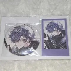 小柳ロウ 誕生日グッズ 箔押し缶バッジ&チェキ風カード