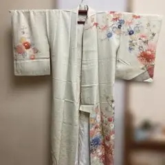 未使用しつけ付き　トールサイズ　紬付下げ　絞り 未使用しつけ付き トールサイズ 紬付下げ 絞り 訪問着・付下げ