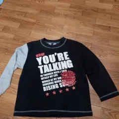 140cm 黒とグレーのトレーナー