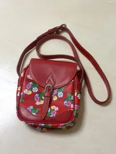 KENZO　ビンテージ花柄ショルダーバッグ赤のサムネイル