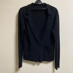 GU ニットジャケット　ブラック