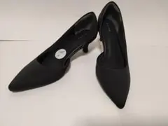 新品　RANDA 黒 ビジュー付き パンプス 　25cm ワイド幅EEE