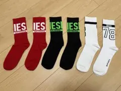 DIESEL ソックス 3足セット ロゴ入り 25~27cmのサムネイル