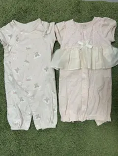 ⭐︎美品⭐︎女の子　ベビー服 ロンパース カバーオール 2点セットのサムネイル