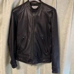 シングルライダース　羊皮　黒