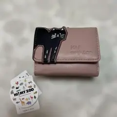 HI! MY ZOO 猫モチーフ 三つ折り財布 ピンクのサムネイル