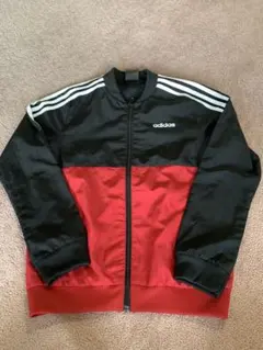 adidas ジップアップジャケット 黒/赤