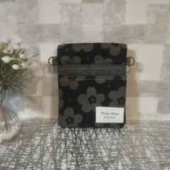 花柄　ナースポーチ　オーガナイザー　移動ポケット　仕分けポーチ　モノトーン　花