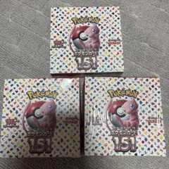 スニダン鑑定シール付き】151 ポケカ 未開封 シュリンク付き 3BOX