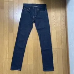 スリムフィットダークブルーデニム