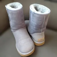 【sale】UGG ・ブルーグレー ムートンブーツ6サイズ