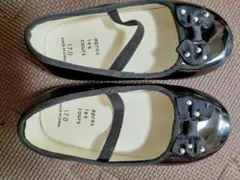 黒 リボン付き フォーマルシューズ 17.0cm apres les cours