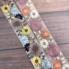 252.インド刺繍リボン 1m50cm×2本セット