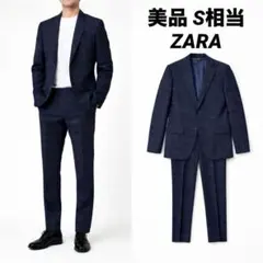 【美品】ZARA セットアップスーツ ペンチェック　メランジ　S相当
