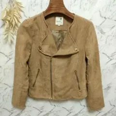 earth music&ecology フェイクスウェードジャケットMレディース