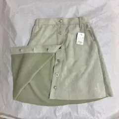 新品タグ付 AS KNOW AS ベロア ミニスカート ミント FREE