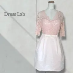 【ドレスラボ】ミニドレス レース スカート ワンピース ピンク レディースのサムネイル