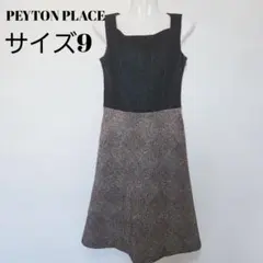 【上品】PEYTON PLACE ノースリーブ ワンピース 9 ブラック