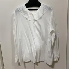 ビッグカラー フリル シャツ