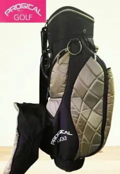 送料無料/お買い得品PROGICAL GOLF キャディバッグ ブラック カーキのサムネイル