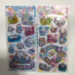 ウォーターインシール　あわわちゃん　キラうさ　　ボンボンドロップシール